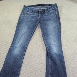 Vintage Guess Denim Jeans Womens Size 27 Boot Leg Low Waist Dark Wash Blue